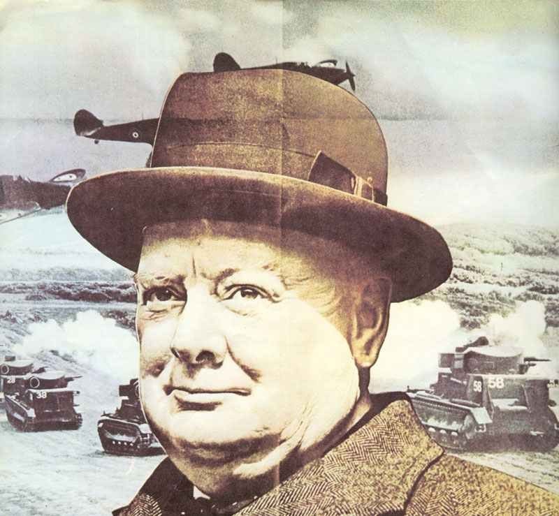 Churchill's slogan: 'let us go forward together !'