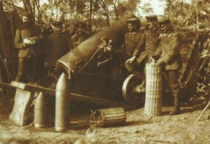 German 21-cm steel mortar