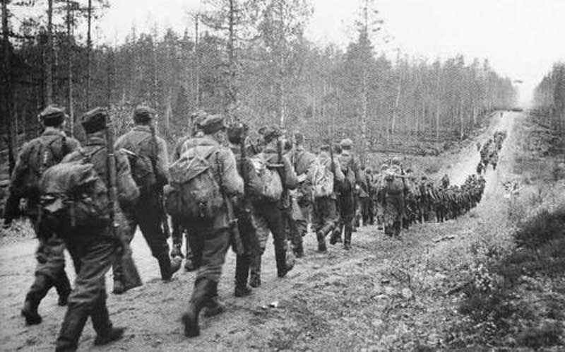Finnish Army on march