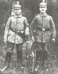 Two members of a German Field Artillery unit