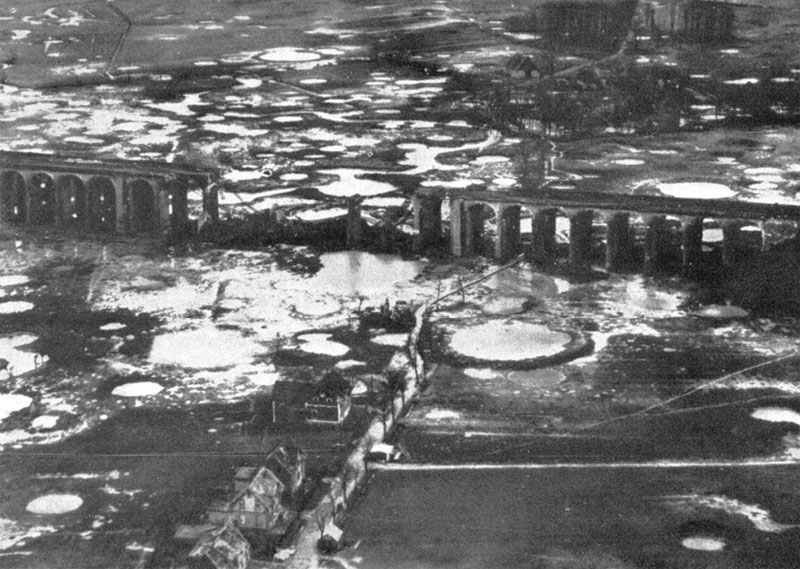 Bielefeld Viaduct after being attacked by Lancaster