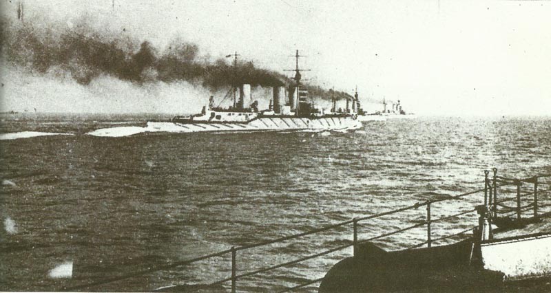 'Lion' class battlecruisers at sea prior to the battle of Jutland