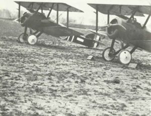 Sopwith Camels on airfield Western Front