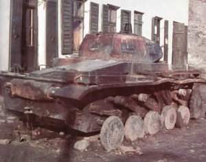 Burned-out Panzer II