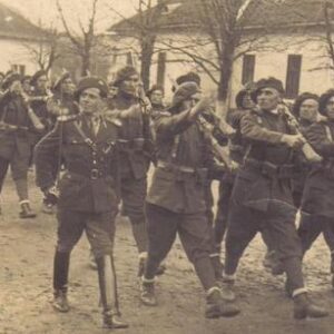 Romanian soldiers parading