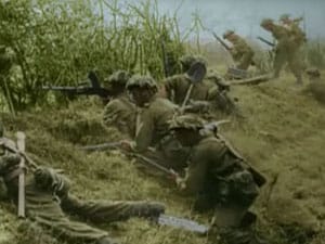 British infantry in action 
