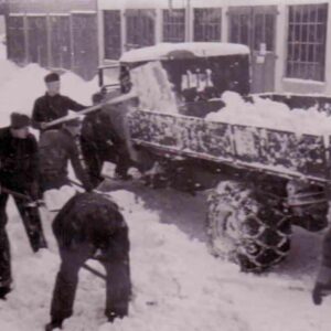 shoveling snow in Kristiansand