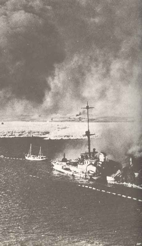 scuttled old armoured cruiser San Giorgio