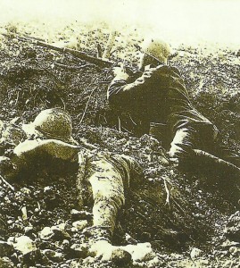German soldier keeps watch over Fort Vaux