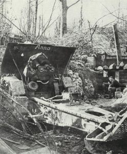 German 21-cm mortar in a captured French position