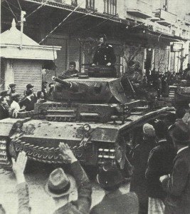 German tanks enter Salonikia