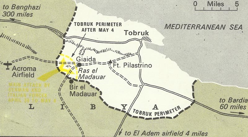 Map of the Siege of Tobruk 