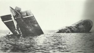 Crashed German airship in the North Sea
