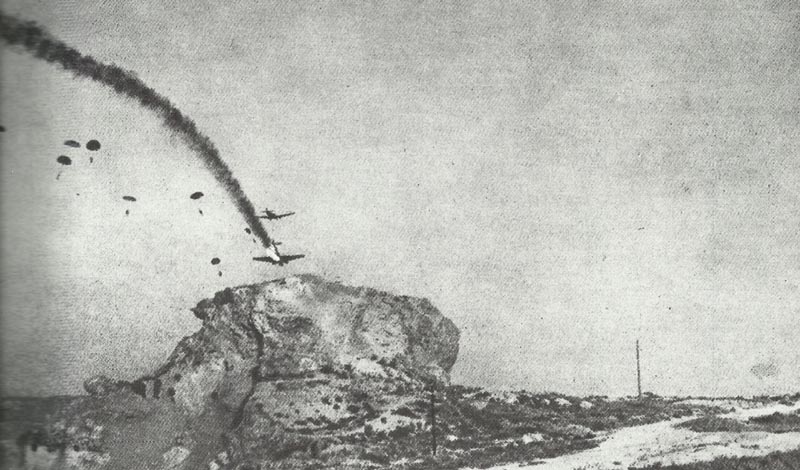 Ju 52 crashes on Crete