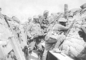 Riflemen and a Lewis gunner of the 2nd Australian Division