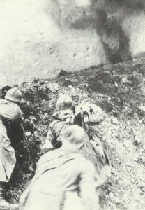 French medics trying to rescue a wounded 