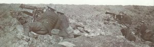 British machine-gunners with captured German MG08