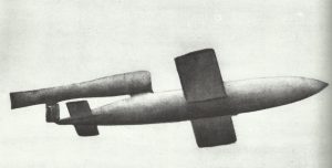 A V-1 in flight.