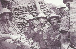  Australian soldiers in a trench in Flanders.