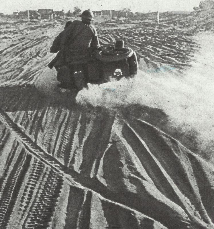 motorcycle troops on sandtrack