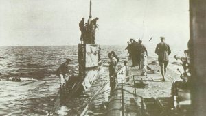 U35 receives visitors from a small UB coastal sub.