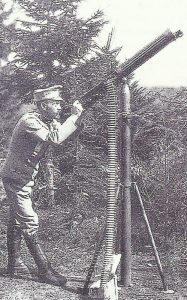 air defense with a machine gun 