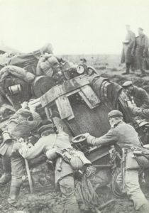 Tough march of a German field-airmen's section