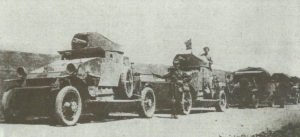Royal Navy Lanchester armoured cars in Russia