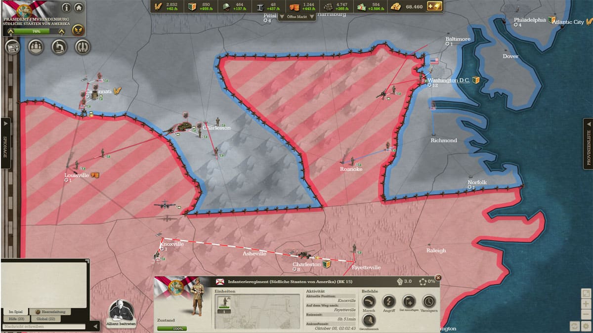 Call of War on X: What is your strategy in 1942? Play and show it