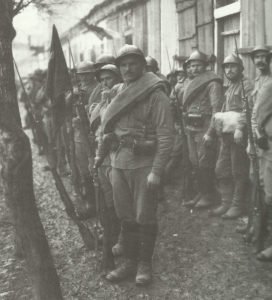 Russian soldiers  in front of Monastir