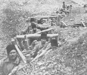 Romanian infantry in their trenches.