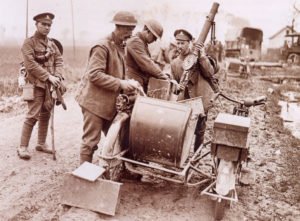 Lewis gun on motor cycle combination