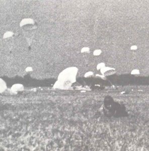  Japanese paratroopers are landing near Palembang