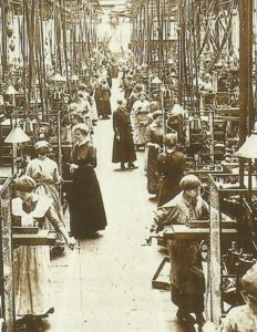 Women at work in a German arms factory.