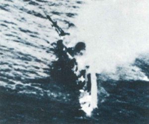 HMS Exeter shortly before sinking 