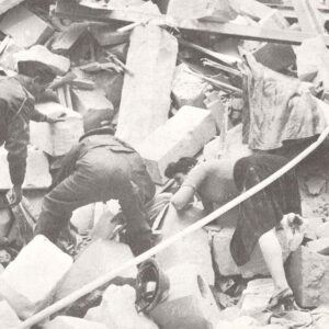 Air raid helpers searching for survivors Malta