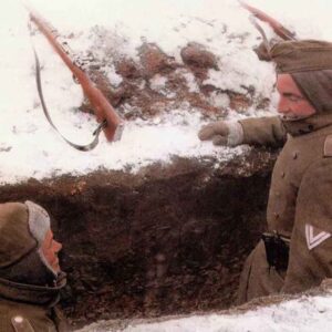 German soldiers in a trench on the Eastern front