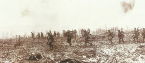 Canadian troops advance at Vimy