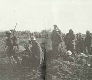 German PoWs are marched to the rear at Arras