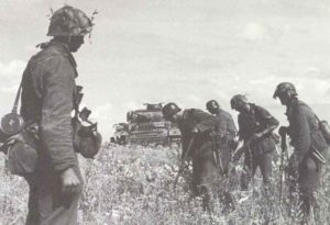 German engineers clearing a mine field 