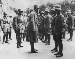 inspection of Austrian troops in the Alpine region