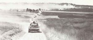 German tank regiment advancing