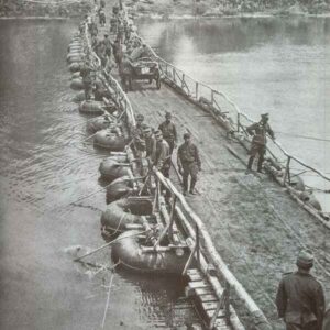 German pontoon bridge across the river Donets