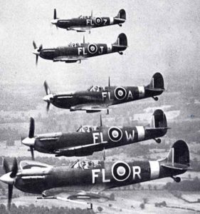 Formation of Spitfire Vb's 