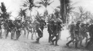 British infantrymen in East Africa