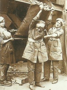 Women as workers in a coal mine 