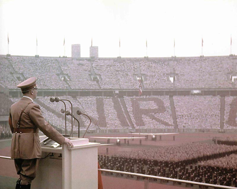 Hitler in the Olympic Stadium 