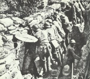 Italian soldiers in the trench