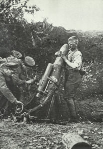German mortar at the Isonzo