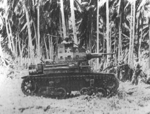 M2 tank on Guadalcanal